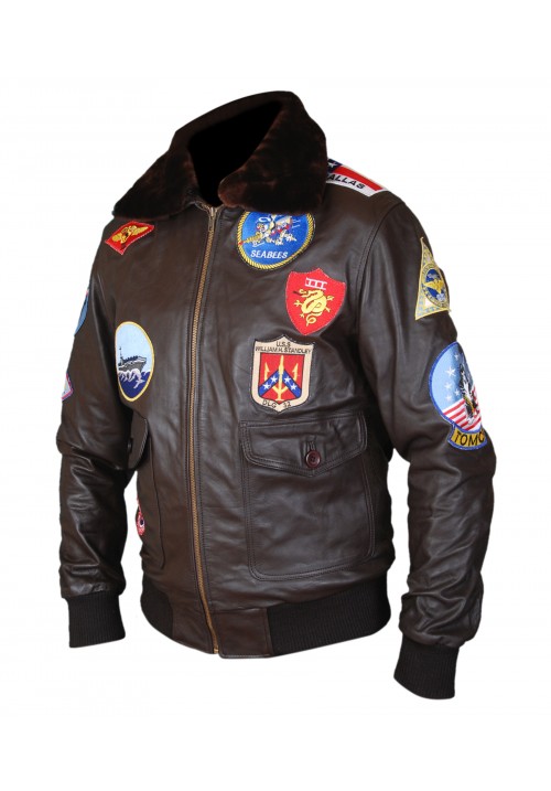 Men's Top Gun Pete Maverick Tom Cruise Flight Brown Jacket